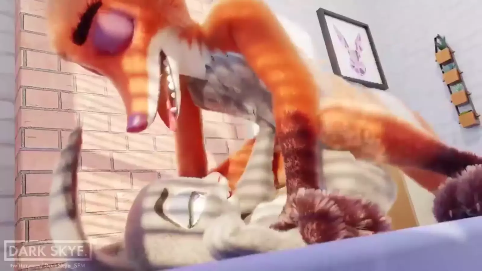 Phallus tissue demon providing oral enjoyment